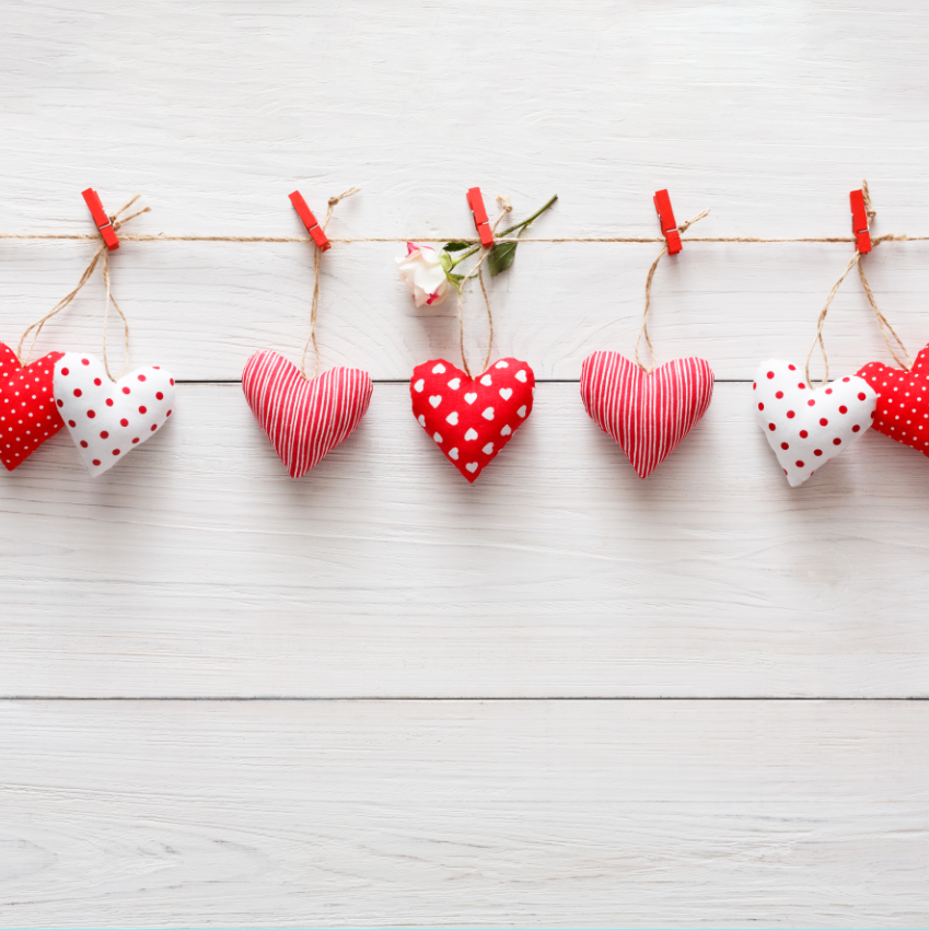 guirnalda corazones